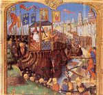 Les croisades : bénie par le pape et conduite par les monarques des royaumes chrétiens de la vieille Europe