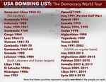 liste des États qui ont été bombardés par les États-Unis après la Seconde Guerre mondiale :