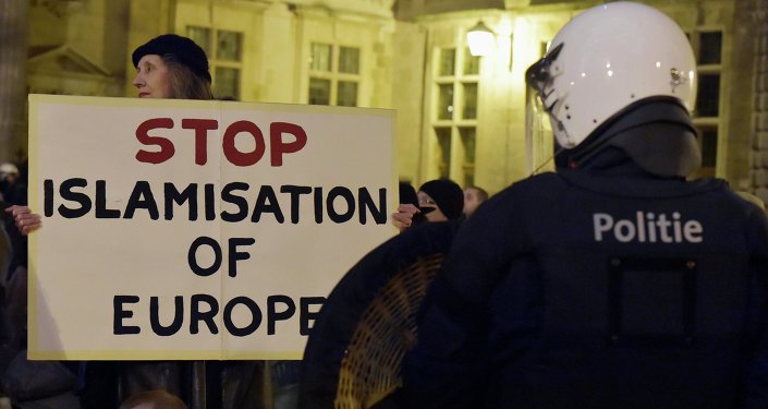 Membres de la branche belge du mouvement allemand Pegida