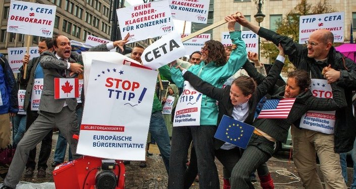 Manifestation contre le TTIP